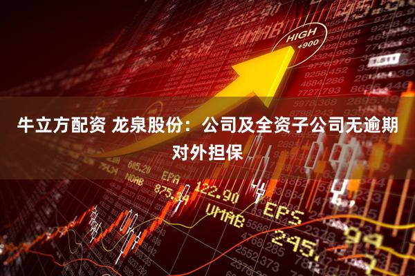 牛立方配资 龙泉股份：公司及全资子公司无逾期对外担保