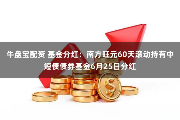 牛盘宝配资 基金分红：南方旺元60天滚动持有中短债债券基金6月25日分红